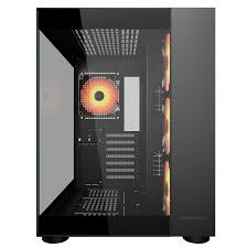 Case Cougar Gamer FV150 RGB vidrio templado Mid-Tower no incluye fuente de poder negro 385KA10.0001