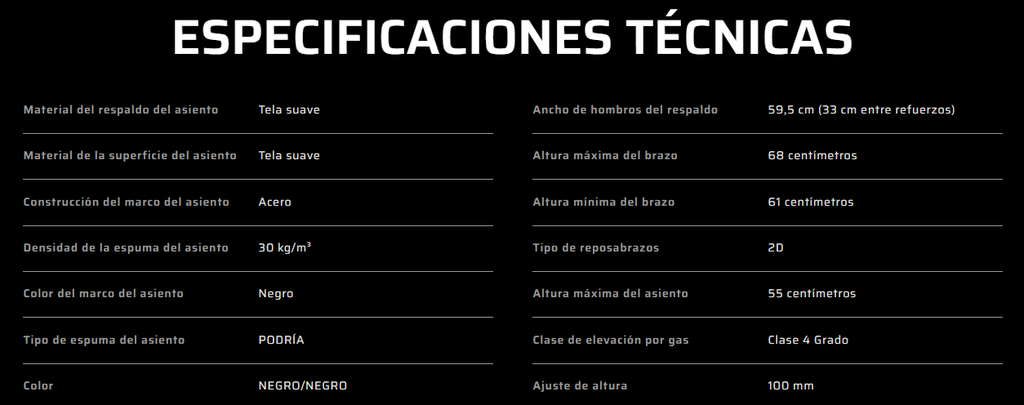 Silla Gamer Corsair TC100 RELAXED TELA BLACK/BLACK CF-9010051-WW