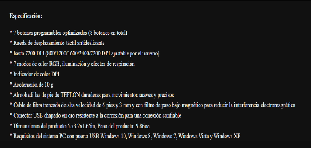 MOUSE GAMER REDRAGON GRIFFIN M607 7 BOTONES CON CABLE