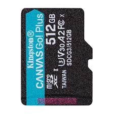 Memoria Kingston Micro Sd 512gb Canvas Go! Plus Class 10 Up to 170Mb/s Read Con Adaptador Ideal Celulare