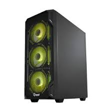 Case Quasad Gaming QG-002 USB3.0 2USB1.0 AUD-FRONT SIDE-GLASS 4RGB-1FRT-2TOP-1REAR BLACK