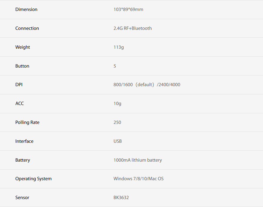 Mouse Delux M618Mini ZD Zurdos RGB Wireless-BT-Recargable 1000MA Vertical Ergonomico
