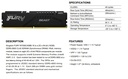Memoria Ram Kingston 16Gb DDR5 FURY Beast 5600MT/s CL40 - 1.25 XMP KF556C40BB-16