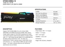 Memoria Ram Kingston 16Gb DDR5 FURY Beast RGB 5600MT/s CL40 - 1.25 XMP KF556C40BBA-16