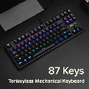 Teclado Delux Gaming KM13 UM Mecanico 80% Switch Red Rainbow Color USB