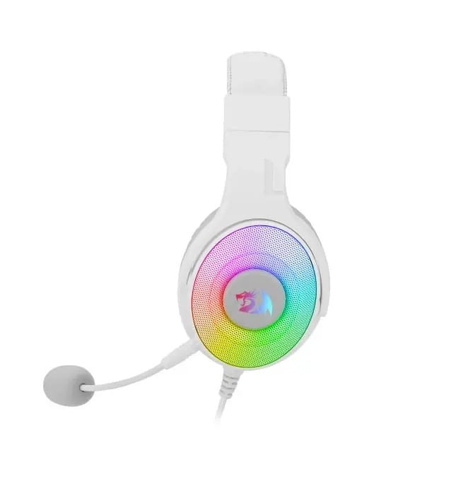 Audifono Gaming Redragon Pandora2 H350W-RGB1 White Stereo con adaptador de 1 a 2 3.5mm