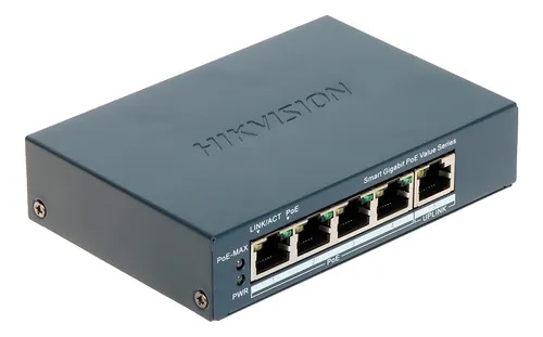 Smart POE Switch Hikvision 4 Puertos Gigabit POE 45w DS-3E1505P-EI/M
