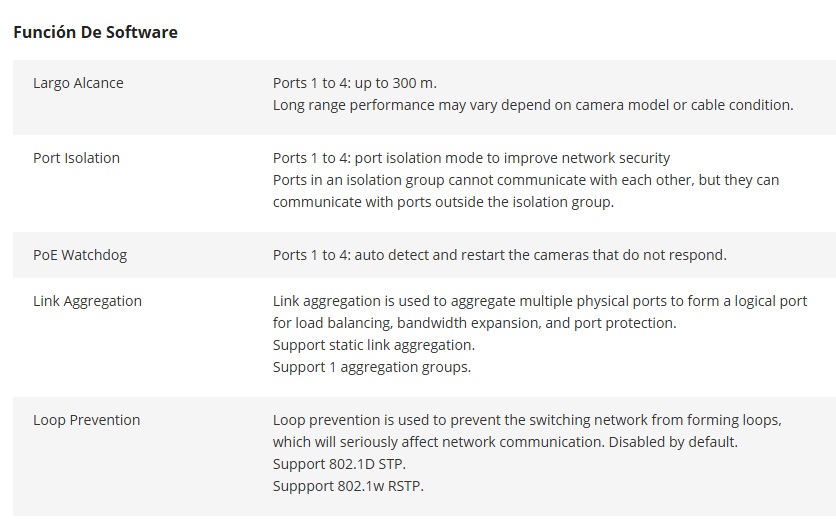 Smart POE Switch Hikvision 4 Puertos Gigabit POE 45w DS-3E1505P-EI/M