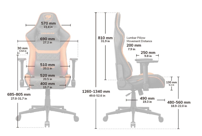 Silla gamer Cougar Armor one V2 gold