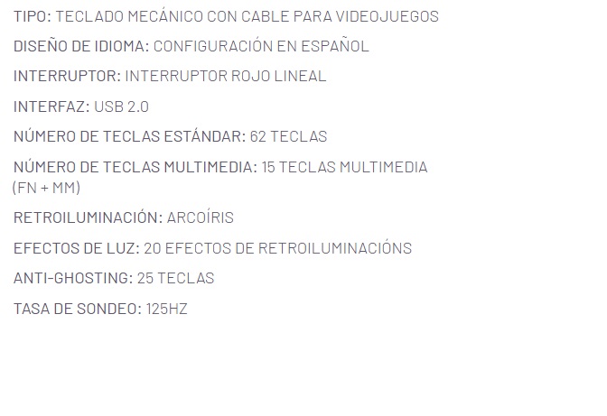 Teclado Primus Ballista 61T Gaming 60% Retroiluminado Mecanico cable USB Black switch Red ID011PGL15