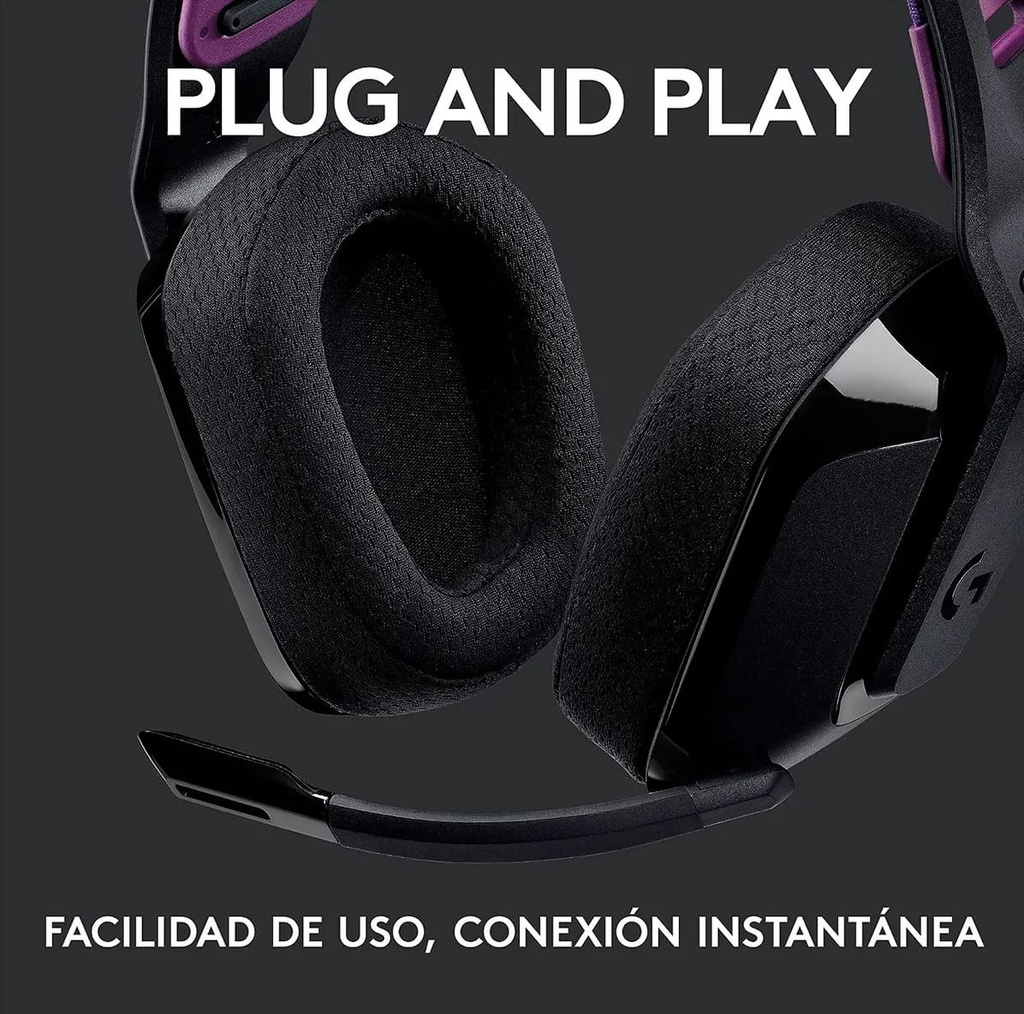 Audifono Logitech G535 Gaming Wireless Lightspeed Black parar Pc y PS4-5 981-000971