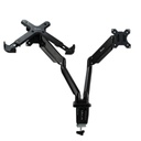 Soporte Para Monitor Quasad Doble Brazo para Escritorio Mon-17-32inch con Bandeja para Laptop De 11-17inch QARM QARML