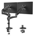 Soporte Para Monitor Quasad Doble Brazo para Escritorio Mon-17-32inch con Bandeja para Laptop De 11-17inch QARM QARML