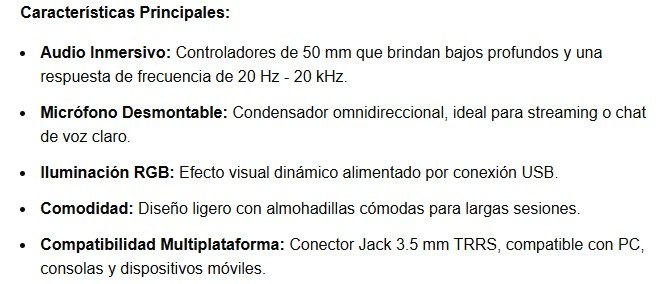 Audifono Gamer Fifine Ampligame H3 RGB con Mic. Jack 3.5mm TRRS USB compatible Pc Mac Consolas Mobile