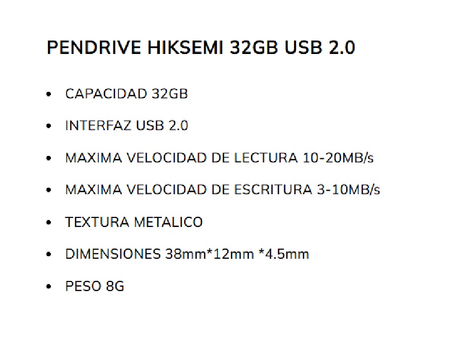 Flash HIKSEMI Pen drive de 32Gb USB2,0