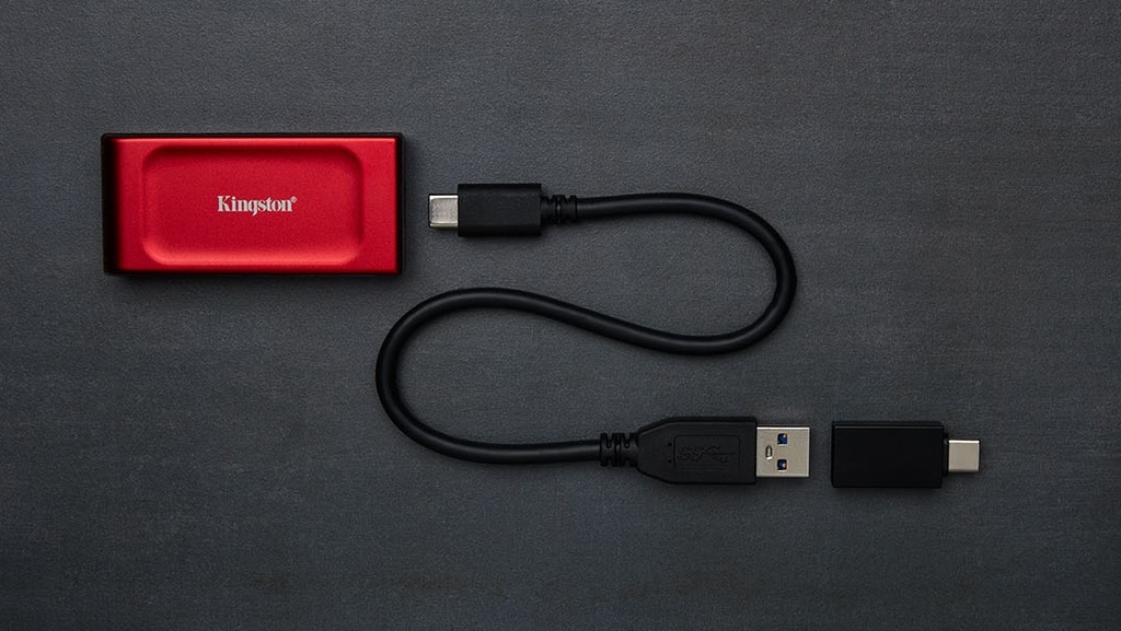 SSD Kingston Externo XS1000R 2Tb Rojo Usb Type C / USB 3,2 Gen 2 1050 MB/s lectura y 1000 MB/s escritura SXS1000R/2000G