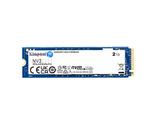 SSD Kingston NV3 M.2 de 2Tb NVME SNV3S-2000G 2280  PCIe 4.0 x 4 NVMe 6000-5000MB-s NAND 3D