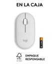 Mouse Logitech wireles M350S Pebble Mouse 2 White Wireless RF - BT 4000DPI 910-007047