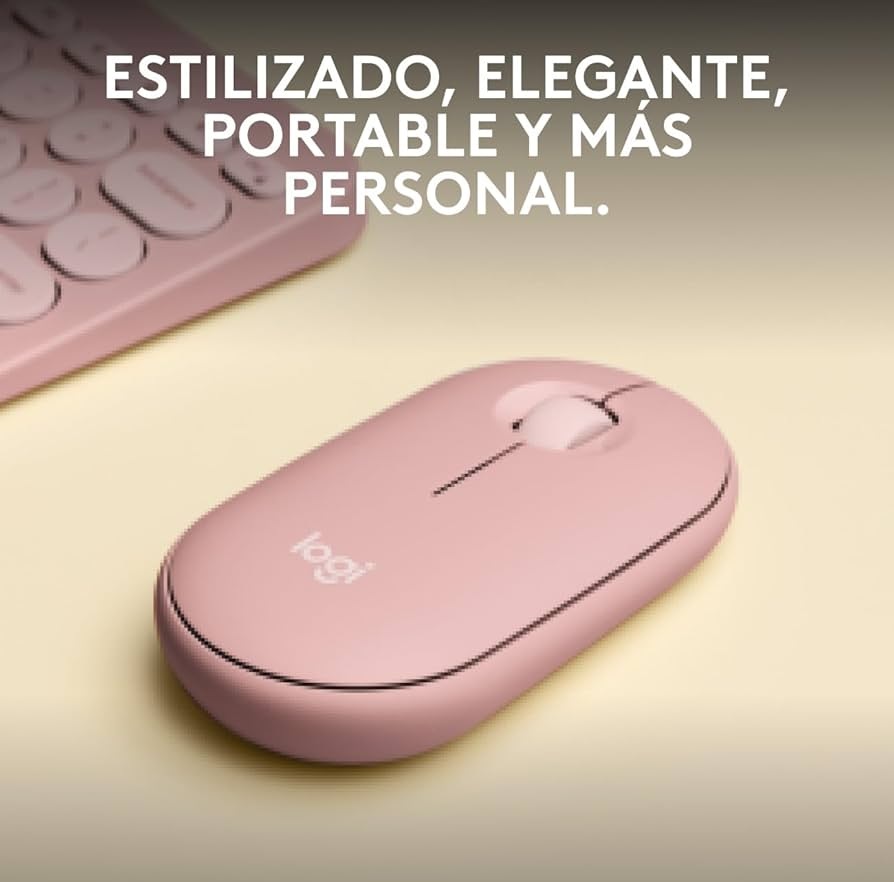 Mouse Logitech wireles M350S Pebble Mouse 2 Pink Wireless RF - BT 4000DPI 910-007048