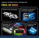 Tarjeta Madre ASROCK B760M Steel Legend 14va LGA1700 4DDR5 WIFI HDMI DP M.2 15USB PCIE5.0 mATX