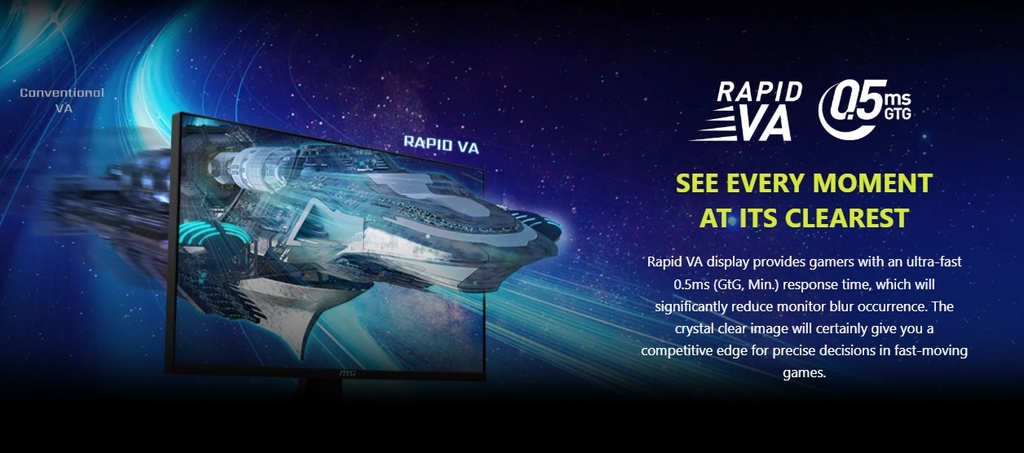 Monitor MSI MAG 255XFV 24.5inc VA FHD 250HZ 0,5MS