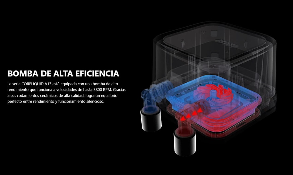 CPU COOLER MSI MAG A13 240MM BLACK ARGB LGA 1700/1851 AMD4 AM5º