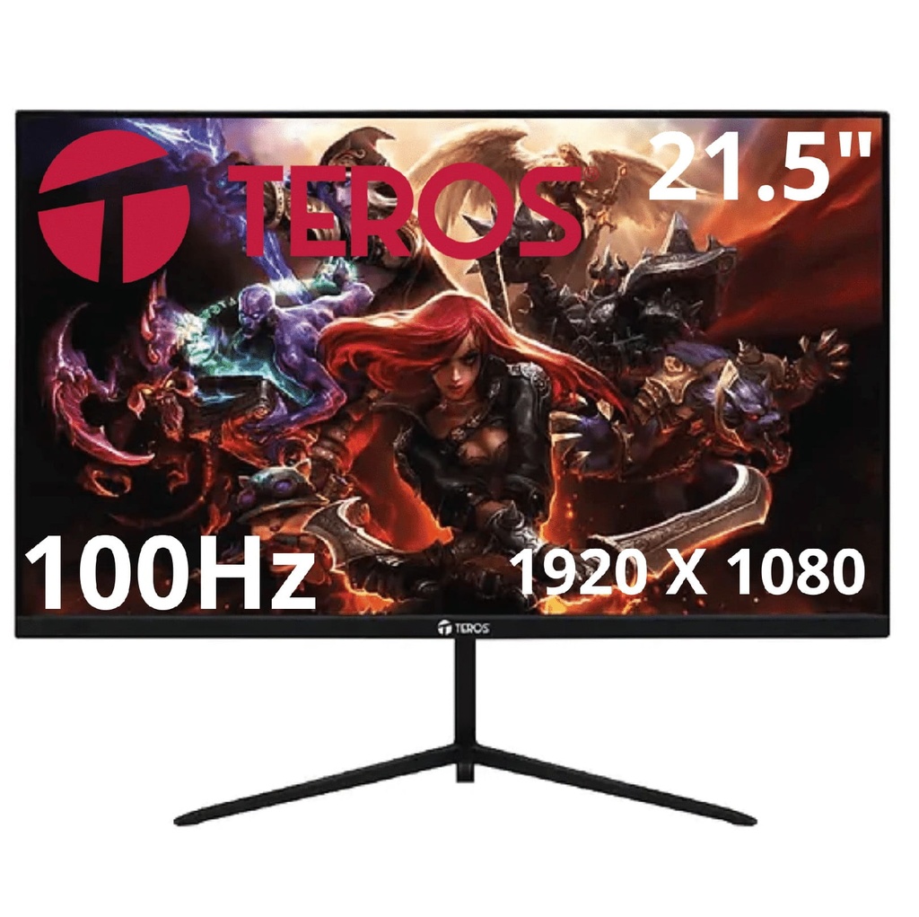 Monitor TEROS de 22" TE-2126S Plano/AH VA/1920X1080 / 100HZ /5MS