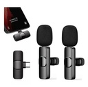 Microfono para Celular - Microfono doble wireless Lavalier con entrada tipo C