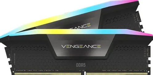 Memoria Ram Corsair 16gb (2x8Gb) Ddr5 5200MHz Vengeance RGB Black C40 CMH16GX5M2B5200C40
