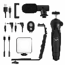 Kit UnnoTekno influencer Pro + vlogging kit Compatible con teléfonos y cámaras PH1902BK