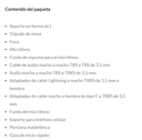 Kit UnnoTekno influencer Pro + vlogging kit Compatible con teléfonos y cámaras PH1902BK
