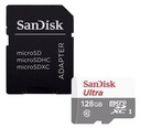 Memoria Sandisk Micro Sd 128Gb Ultra con adaptador UHS-I C10 100MB/s SDSQUNR-128G-GN3MA