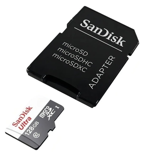 Memoria Sandisk Micro Sd 128Gb Ultra con adaptador UHS-I C10 100MB/s SDSQUNR-128G-GN3MA