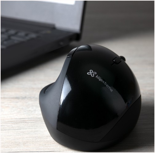 Mouse Klip Xtreme Ergonomico Orbix Inalambrico 2,4Ghz KMW-500BK
