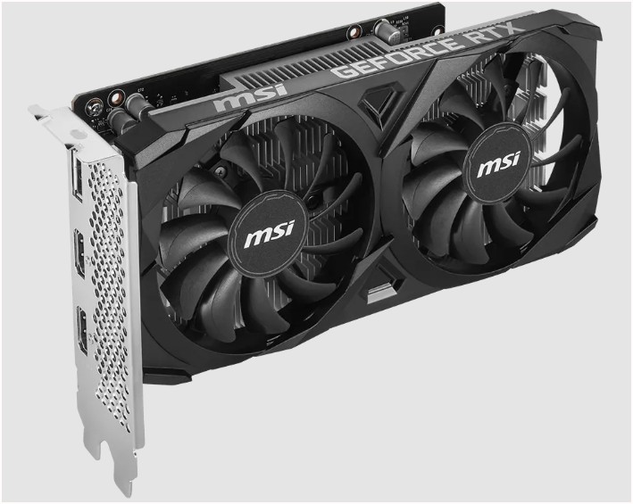 TARJETA DE VIDEO MSI GEFORCE RTX 3050 VENTUS 2X 6GB GDDR6 96bit HDMI DP PCIe 4.0 2VENT 912-V812-201