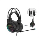 Audífonos Xtrike-Me HP-318 Estéreo con Micrófono, RGB, USB + Jack 3.5mm, Cable 1.8m Negro