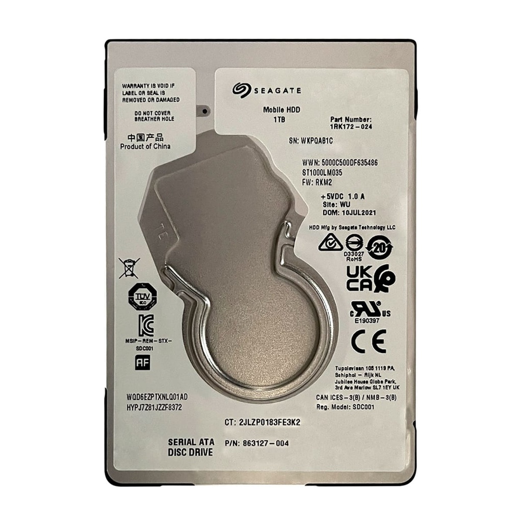 Disco Duro Interno 1Tb Seagate Laptop Mobile HDD 5400rpm 7mm ST1000LM035