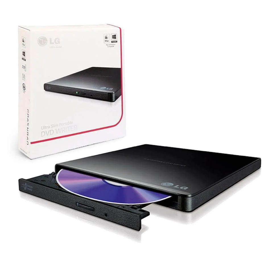 Grabador Dvd+rw-rw Externo Usb 2,0  Lg ULTRA SLIM GP65NB60