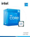 [LT3045] Procesador Intel Core I5-12400F 2.50Ghz up to 4.40Ghz 6 Nucleos 12 Subprocesos 18mb TDP 65w/117w Ddr4-3200 DDR5-4800  FCLGA1700 12va Generacion
