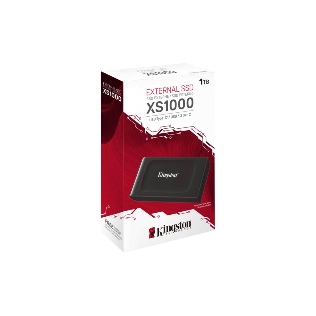 SSD Kingston Externo XS1000 1Tb Usb Type C / USB 3,2 Gen 2 1050/1000 MB/s en lectura/escritura  SXS1000/1000G