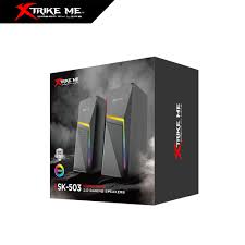 Parlante Xtrike-Me SK-503 Stereo Jack 3.5mm y Bluetooth Multimedia 6W RMS USB LED RGB Negro