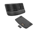 [LT4209] Teclado Logitech Ergonomico WAVE KEYS con reposamanos wireless USB Graphite 920-012278