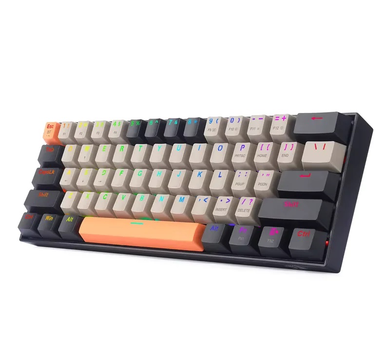Teclado Gaming Redragon DRACONIC PRO K530-OG&GY&BK-RGB-PRO WIRELESS 60% SWITCH BROW Wired / 2.4Ghz / BT