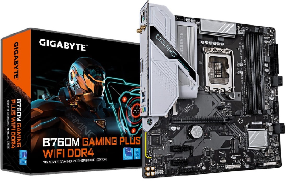 Mbo GIGABYTE B760M Gaming Plus Wifi DDR4 4 slots HDMI-DP 10/100/1000 WiFi mATX