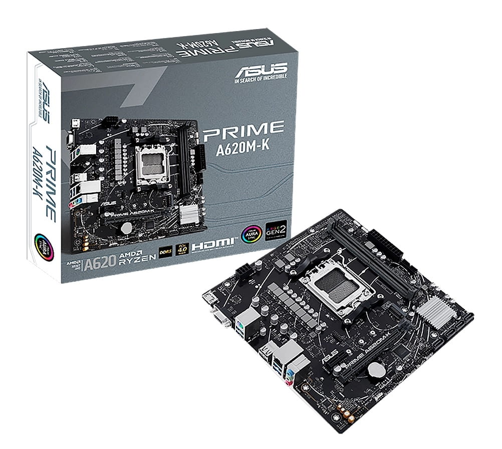 Mbo Asus Prime A620m-k Amd Am5 Ryzen 7000 2xddr5-5200 Vga Hdmi M.2 6usb Pcie4.0 Micro-atx 90MB1F40'M0EAY0