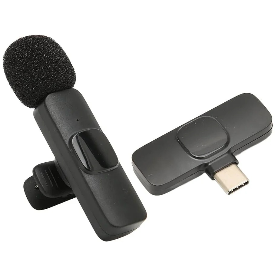 Microfono para Celular - Microfono doble wireless Lavalier con entrada tipo C