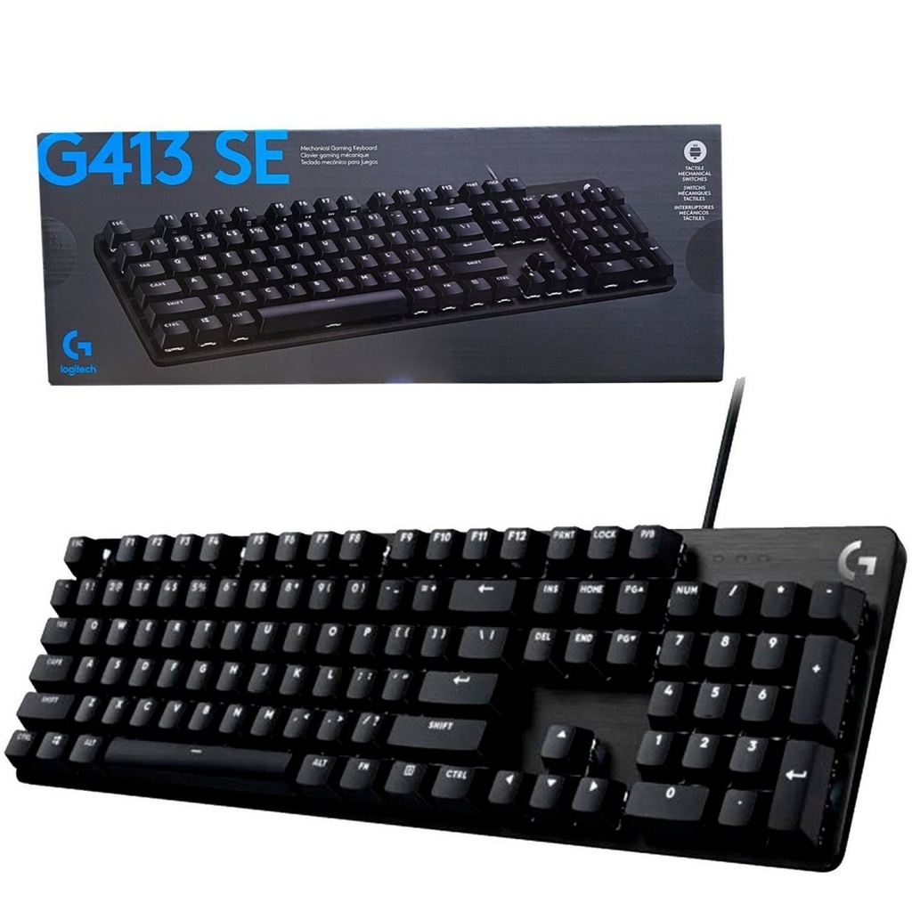 Teclado Logitech Gaming G413 TKL SE Mecanico Version Black Led White Switches Tactile 920-010442