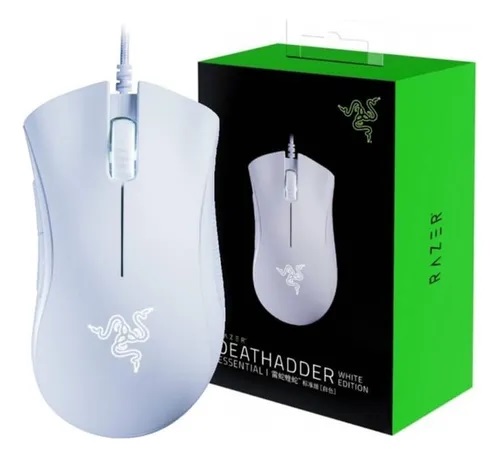 MOUSE GAMER RAZER DEATHADDER ESSENTIAL WHITE EDITION ERGONOMIC 6400DPI RZ01-03850200-R3U1