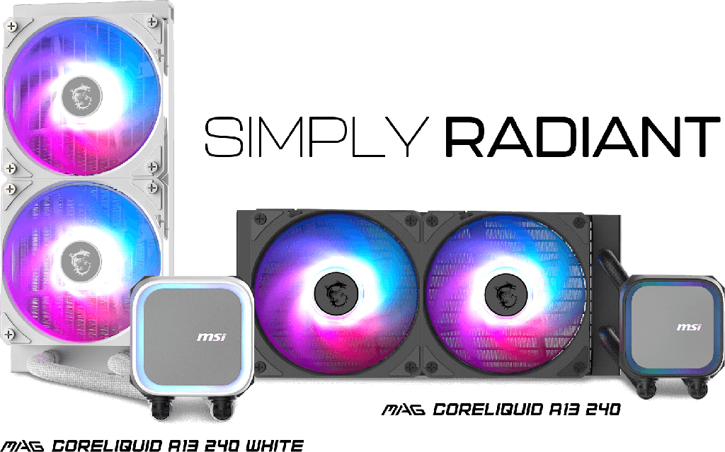 CPU COOLER MSI MAG CORELIQUID  A13 240MM WHITE ARGB LGA 1700/1851 AMD4 AM5