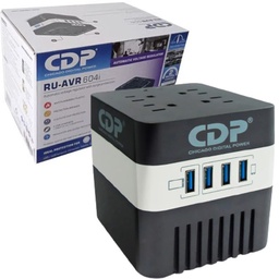 [LT3262] Regulador De Voltaje CDP 4 Tomas 4 USB RU-AVR604 600VA/300W
